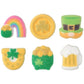 NCS Mini Edible Toppers Set - 24 Count, Sugar, Green/Gold/White, Perfect for Cupcakes, Cookies, Cakes, and Cake Pops