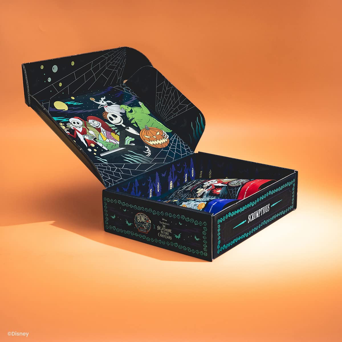 Bones Coffee Company Disney Tim Burton'S The Nightmare Before Christmas Collector'S Box Ground Coffee Beans | 4 Oz Sample Pack O