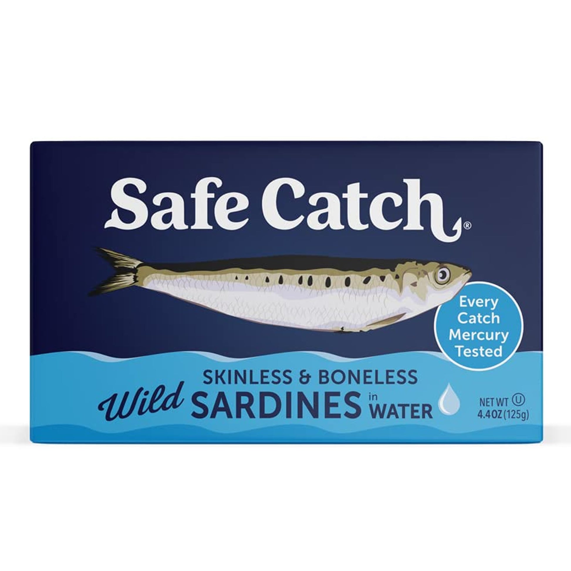 Safe Catch Wild Sardines in Water Skinless Boneless Wild-Caught Sardine Fillets Lowest Mercury Limit, Keto Food Kosher Non-GMO S