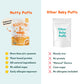 Mission Mighty Me Nutty Puffs Peanut + Mixed Nut Butter Variety for Babies + Kids - Plant-Based, Gluten-Free, Pediatrician Devel