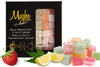 Mughe Gourmet Turkish Delight Candy Gift Box - 13.05Oz/370G - Halal Vegan Lokum Fruit Flavors Rose, Strawberry, Lemon, Orange, Mint - Gifts For Special Occasions, Halloween, Christmas, Birthdays