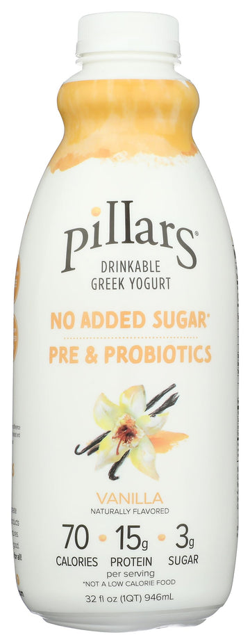 Pillars Vanilla Drinkable Greek Yogurt, 32 Fz
