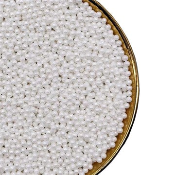 White Sprinkles Edible Pearl, 4Mm Cake Sprinkles,Cookie Sprinkles,Sugar Pearl, Edible Candy Pearls 130G 4.6Oz For Cake Cupcake D