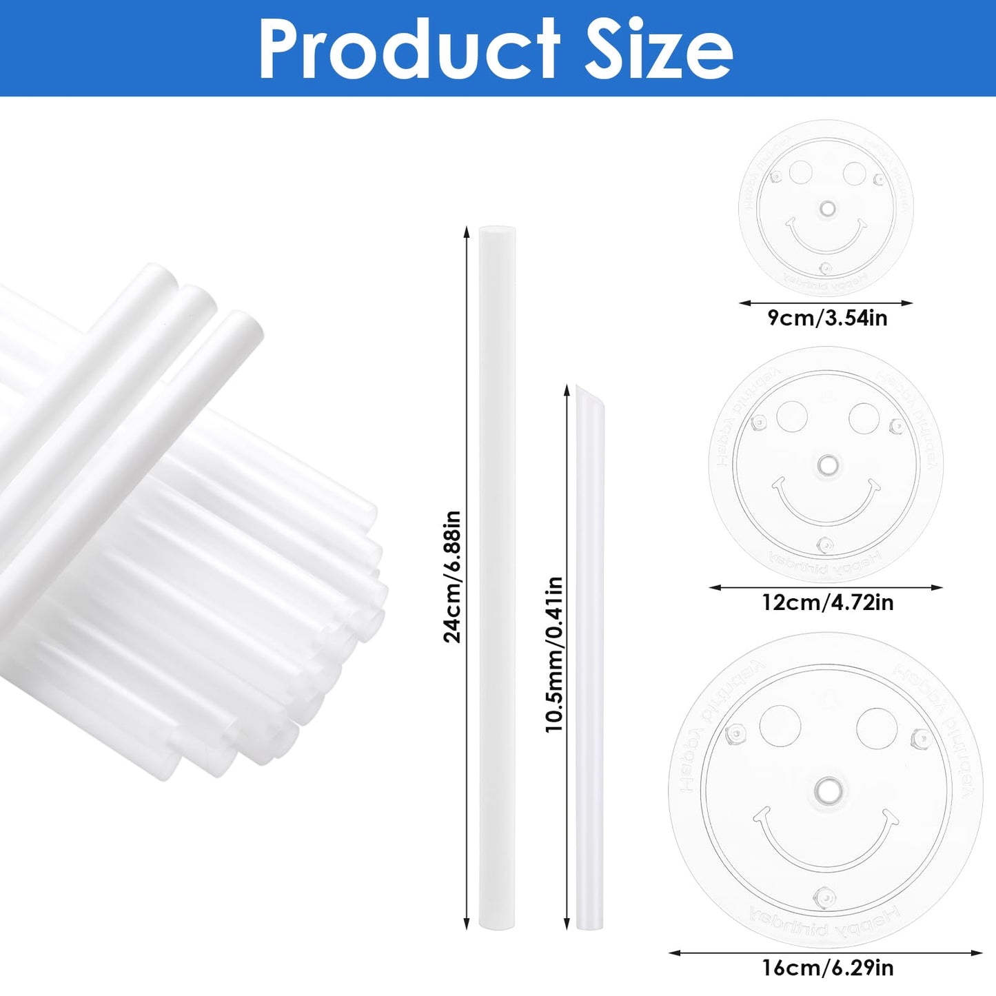 Grevosea Cake Dowel, Cake Dowels For Tiered Cakes Plastic Cake Support Rods, White Cake Stand Sticks With 3Pcs Cake Boards - For
