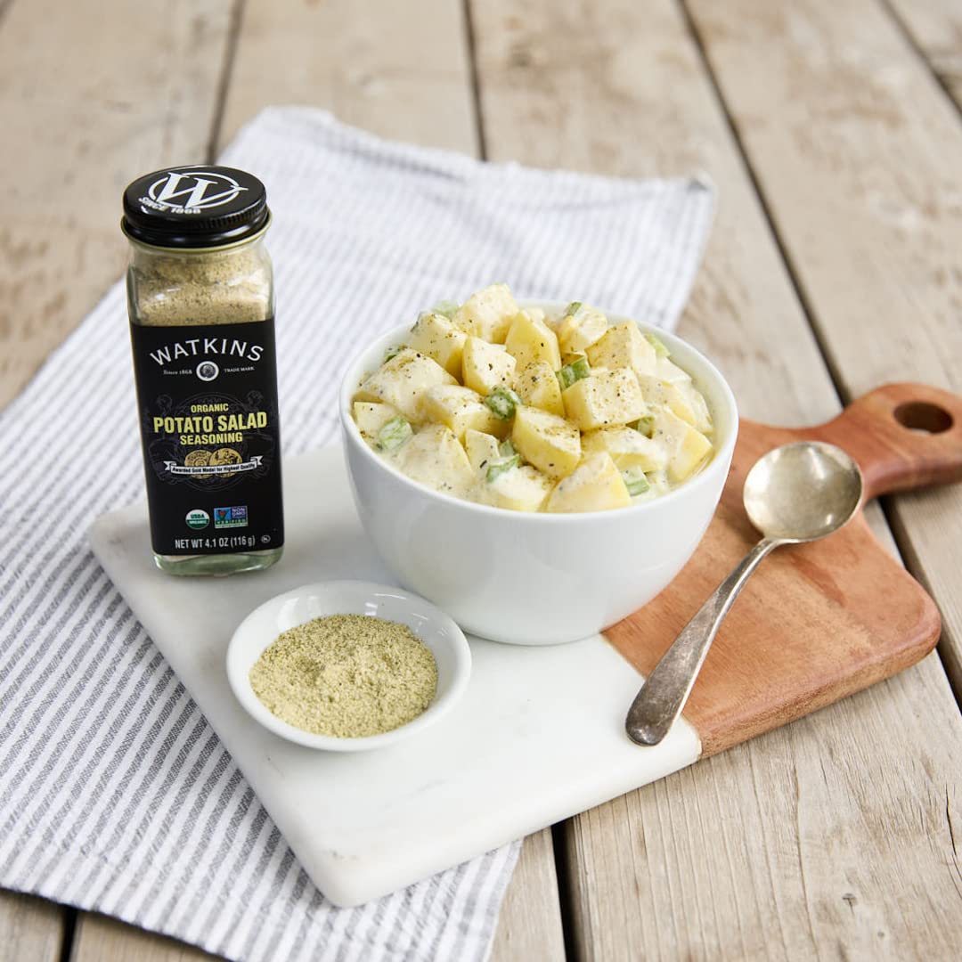 Watkins Gourmet Organic Spice Jar Potato Salad Seasoning Non-Gmo Kosher 4.1 Oz. Bottle 1-Pack