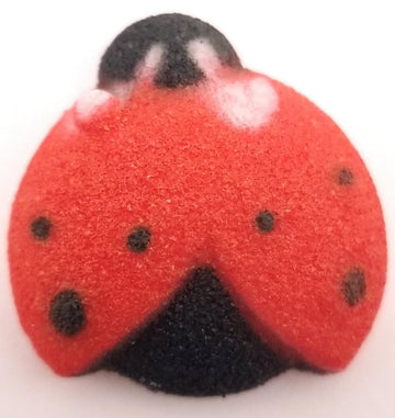 Red and Black Ladybug Edible Sugar Cake Toppers, 24 Count