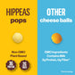 HIPPEAS Cheezy Cheddar Pops, Vegan Snack, 2g Protein, Gluten-Free, 0.5 Ounce (Pack of 15), Tan