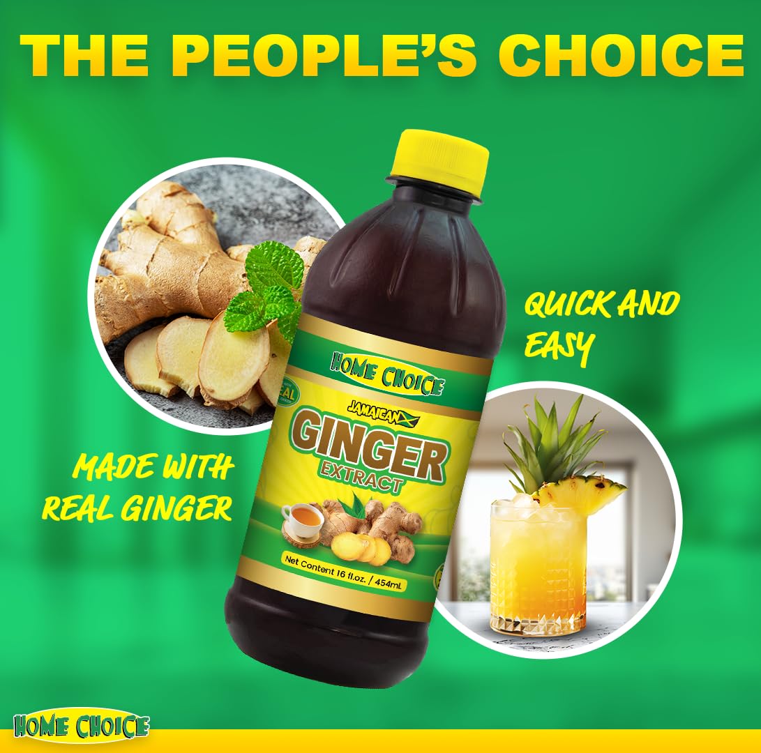 Home Choice Jamaican Pure Ginger Extract, 16 Fl Oz, Pack of 1