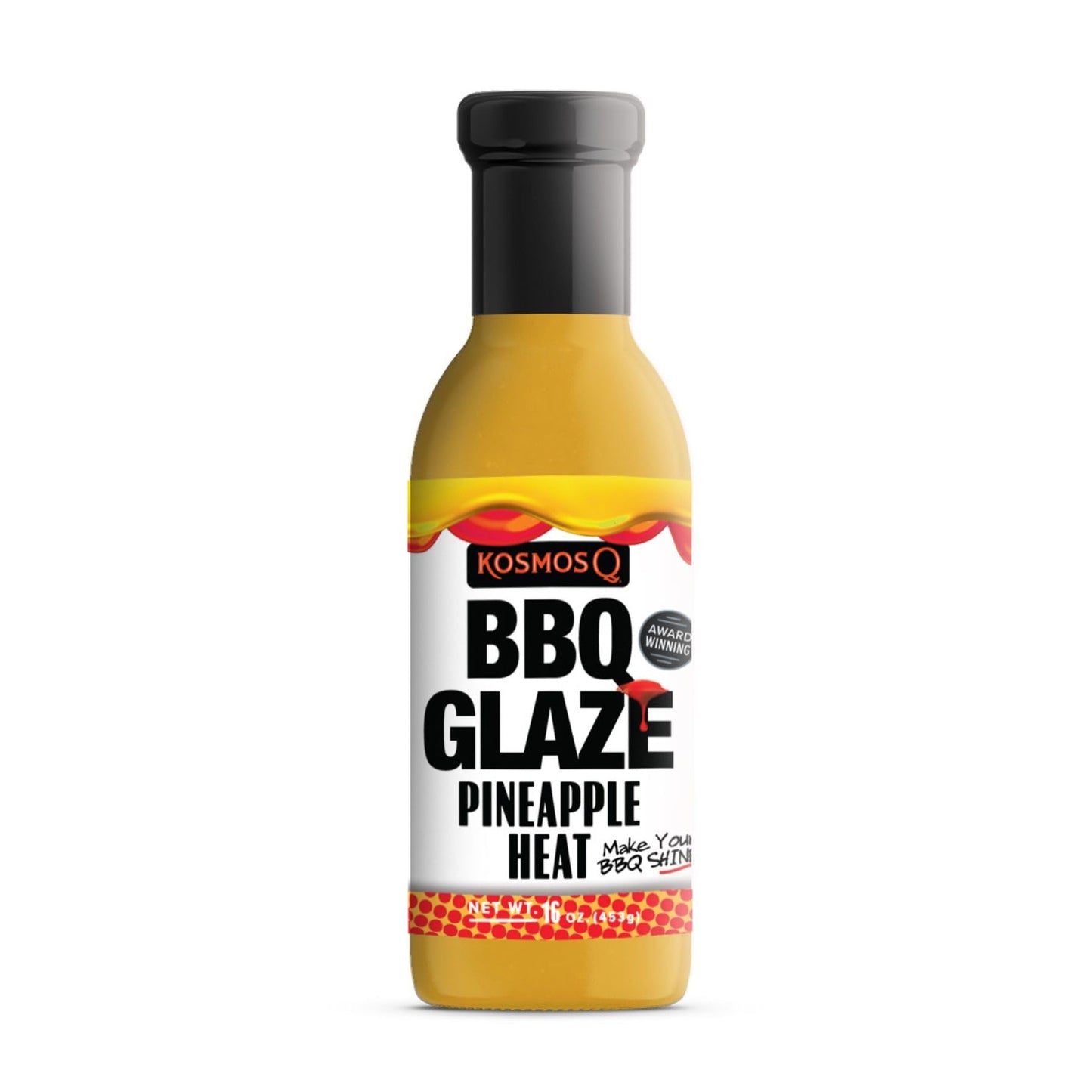 Kosmos Q Pineapple Heat Bbq Glaze - 15.5 Oz Bottle For Sticky & Flavorful Barbecue - Thick Bbq Glaze For Competition Ready Mouth