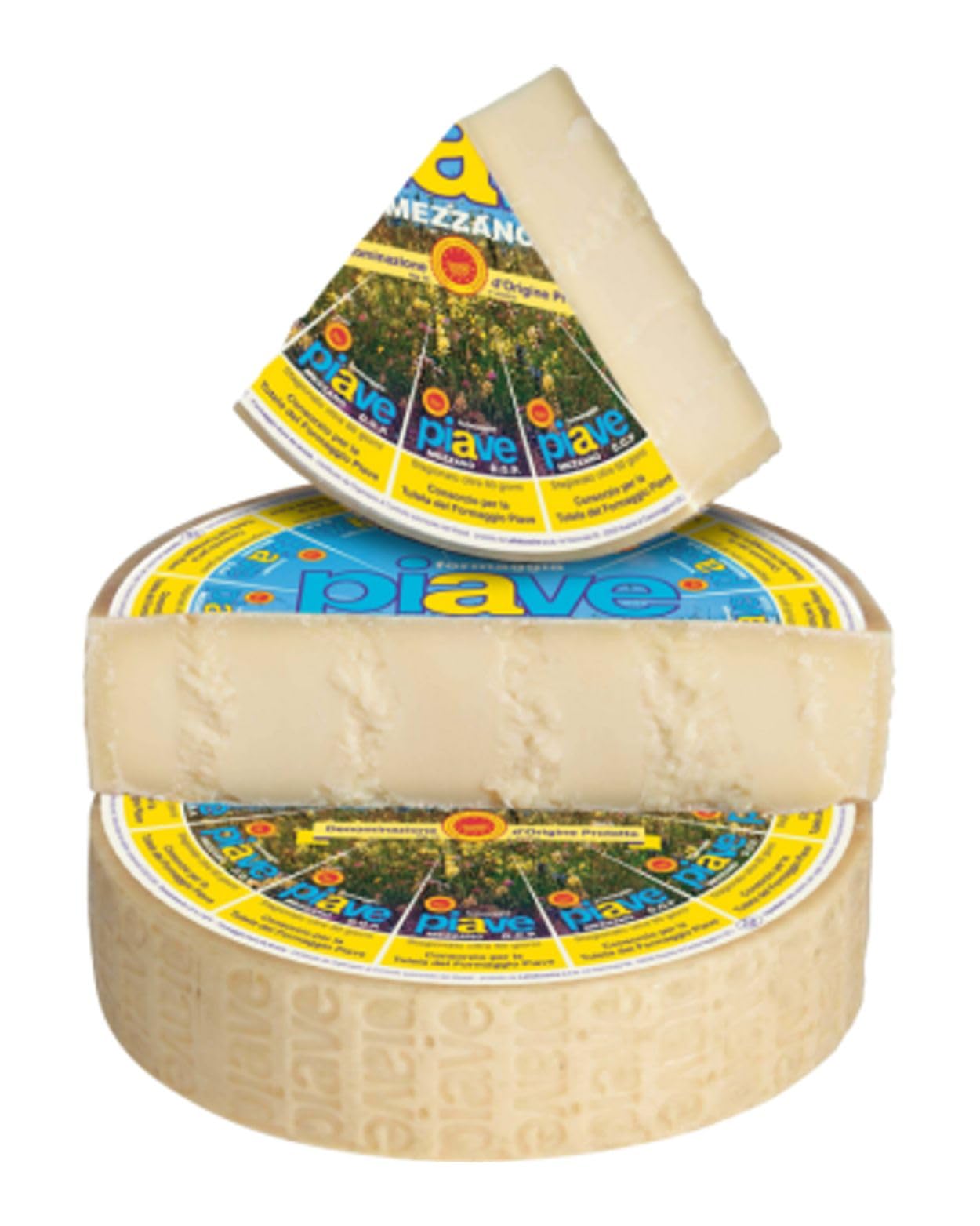 Fortunas Piave DOP Cheese - Nutty Aged Cows Milk Cheese, 12 oz Hand-Cut Wedge, Ideal for Charcuterie Boards and Gourmet Cooking