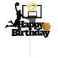 Basketball Happy 12Th Birthday Cake Topper-Basketball Themed Birthday Party Cake Decoration-12 Years Birthday Party Supplies (12