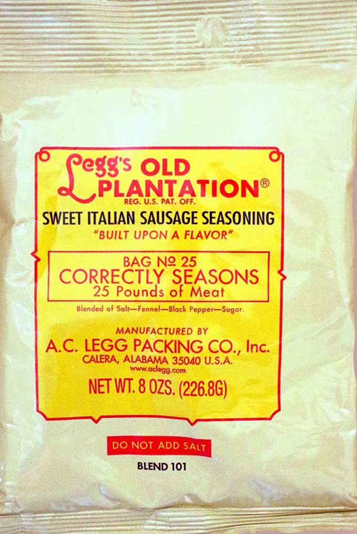 A.C. Legg Sweet Italian Sausage Seasoning, Blend 101, 8 Ounce (Pack of 1)