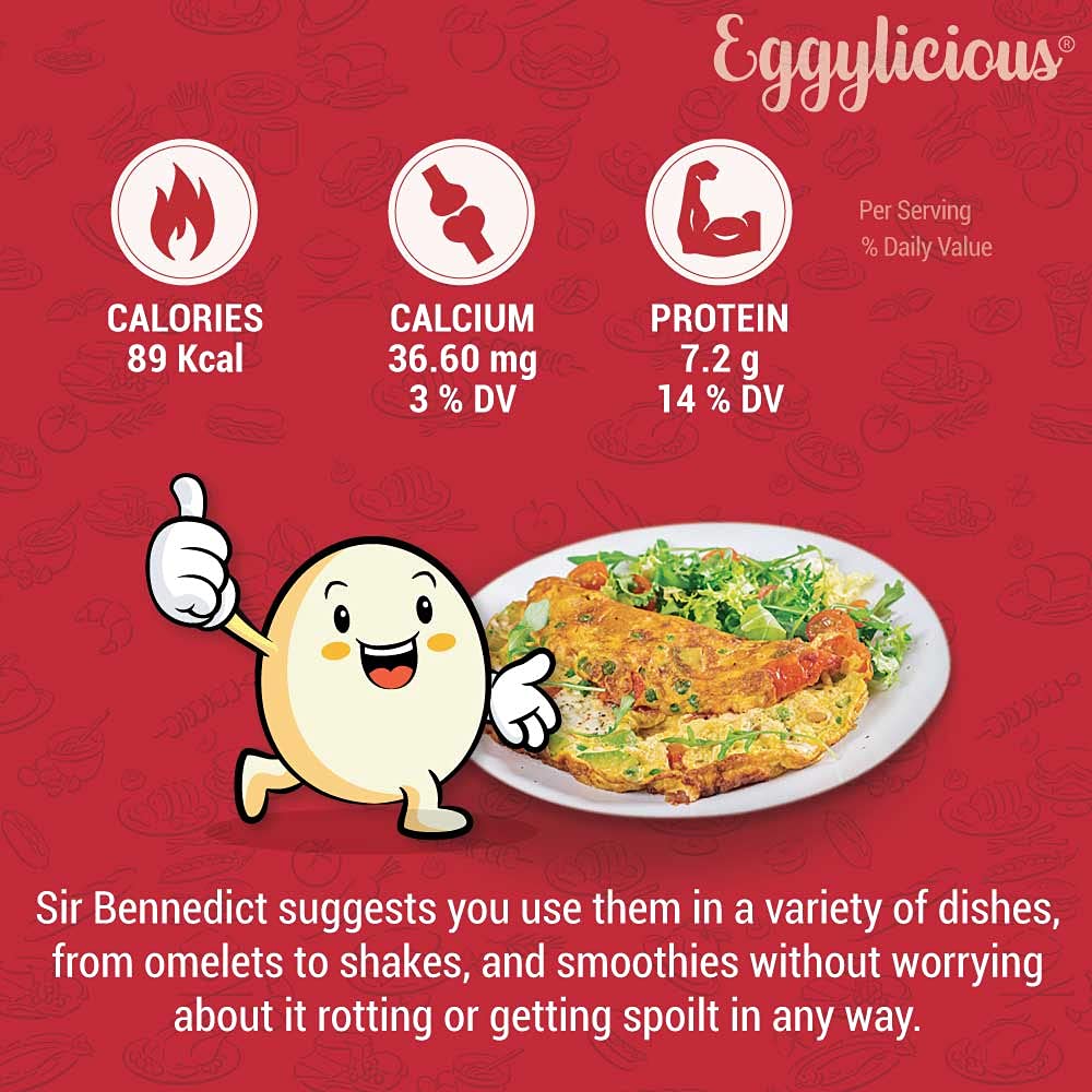 Eggylicious - Pack Of 4 - Whole Egg Powder, Dried Natural Protein Powder, Made From Fresh Eggs, White & Yolk Mixed, Pasteurized,