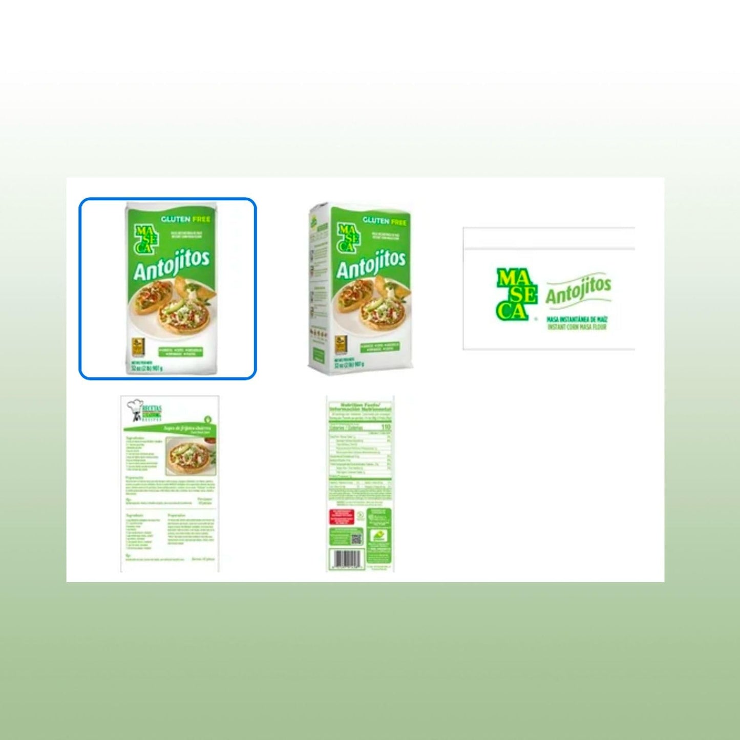 Maseca Antojitos Gluten Free Harina De Maiz (Corn Flour) 2 Lbs Bag 6 Pack
