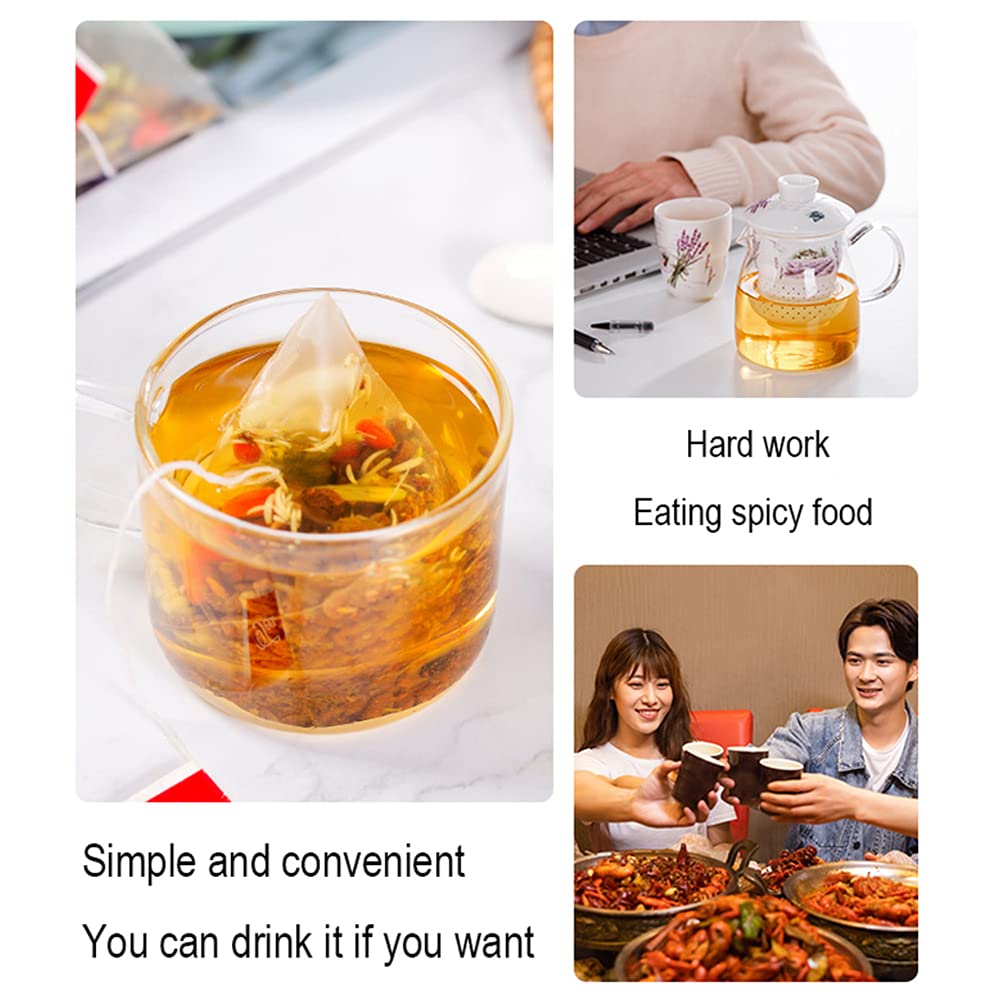 Generic Chrysanthemum Cassia Seeds Tea Bags(160G, 8Gx20Bags), Honeysuckle, Chinese Wolf-Berry, Sweet-Scented Osmanthus, Burdock