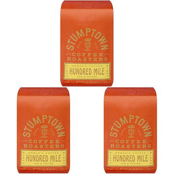 Stumptown Coffee Roasters Medium Roast Whole Bean Coffee | Organic | Hundred Mile | Jam and Toffee Notes | 24 Ounces