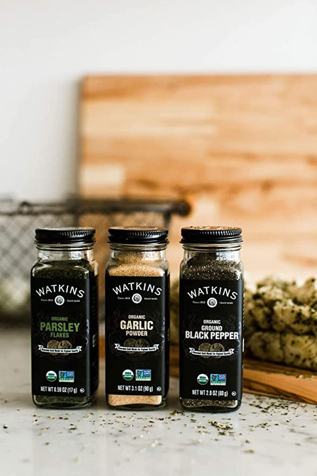 Watkins Gourmet Organic Parsley Flakes, Non-GMO, Kosher, 0.59 Oz Jar, 1-Pack