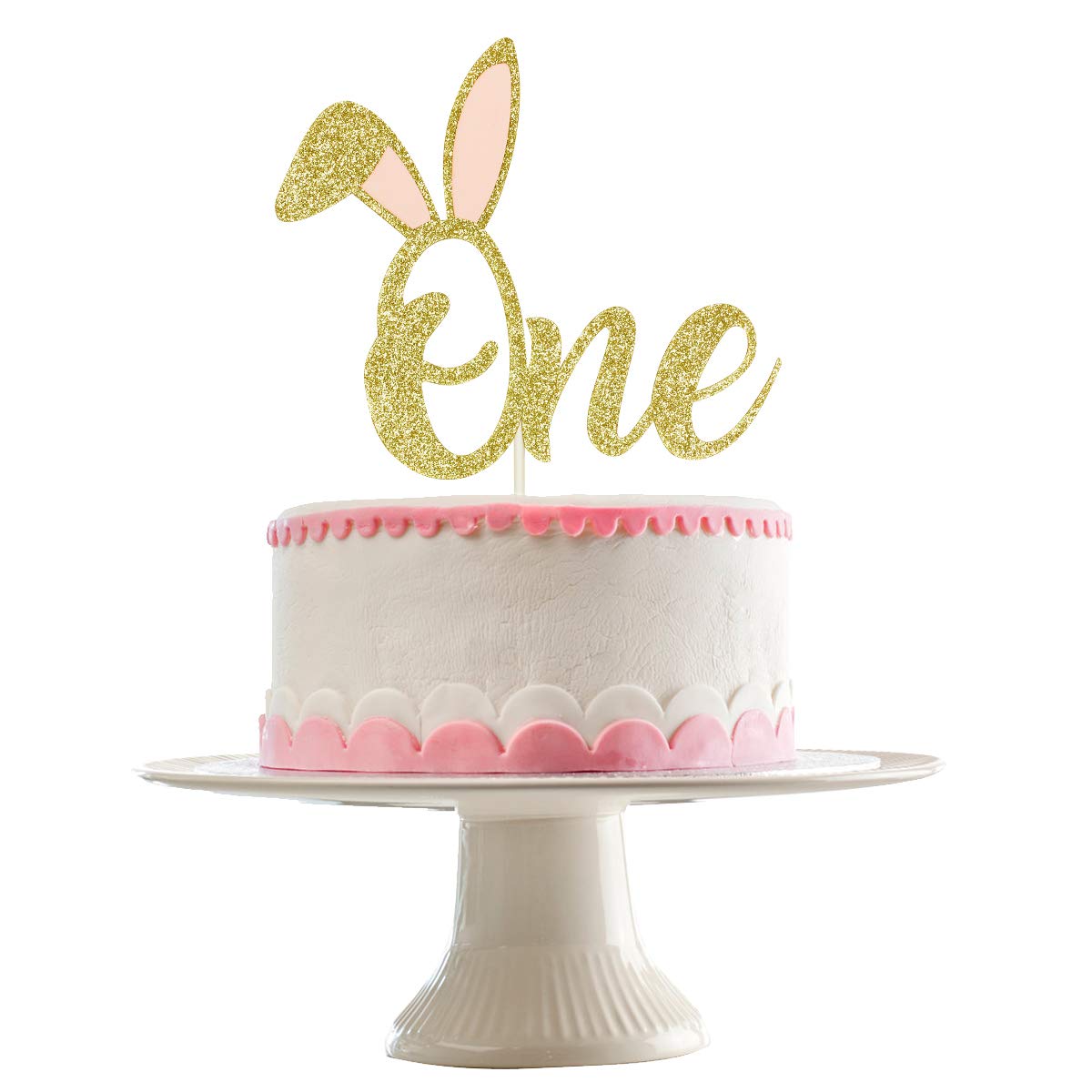Gold Glitter Some Bunny One Cake Topper Bunny One Birthday Cake Topper, Bunny 1St Birthday Cake Topper For Easter 1St Birthday P