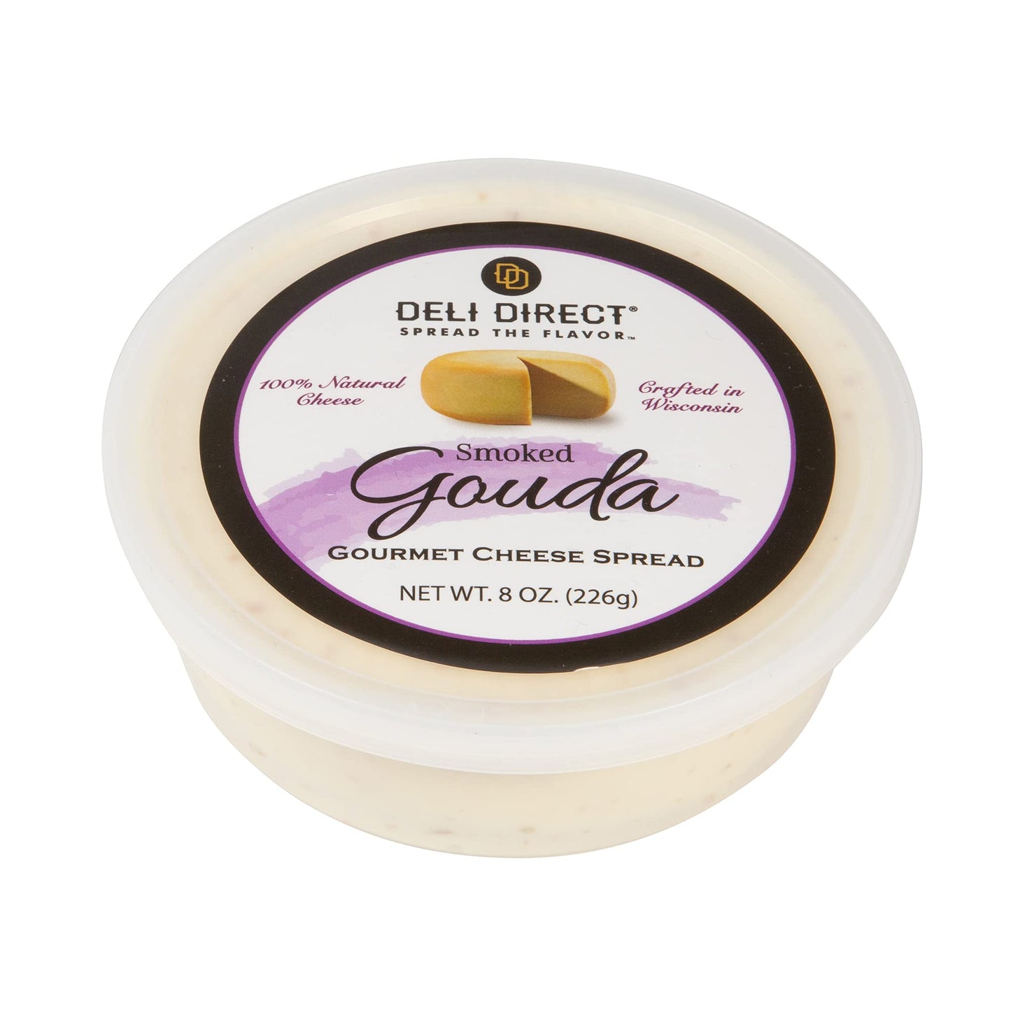 Deli Direct Cheese Spread, Smoked Gouda, Shelf Stable, 8 Ounce, Great for Snack Dips