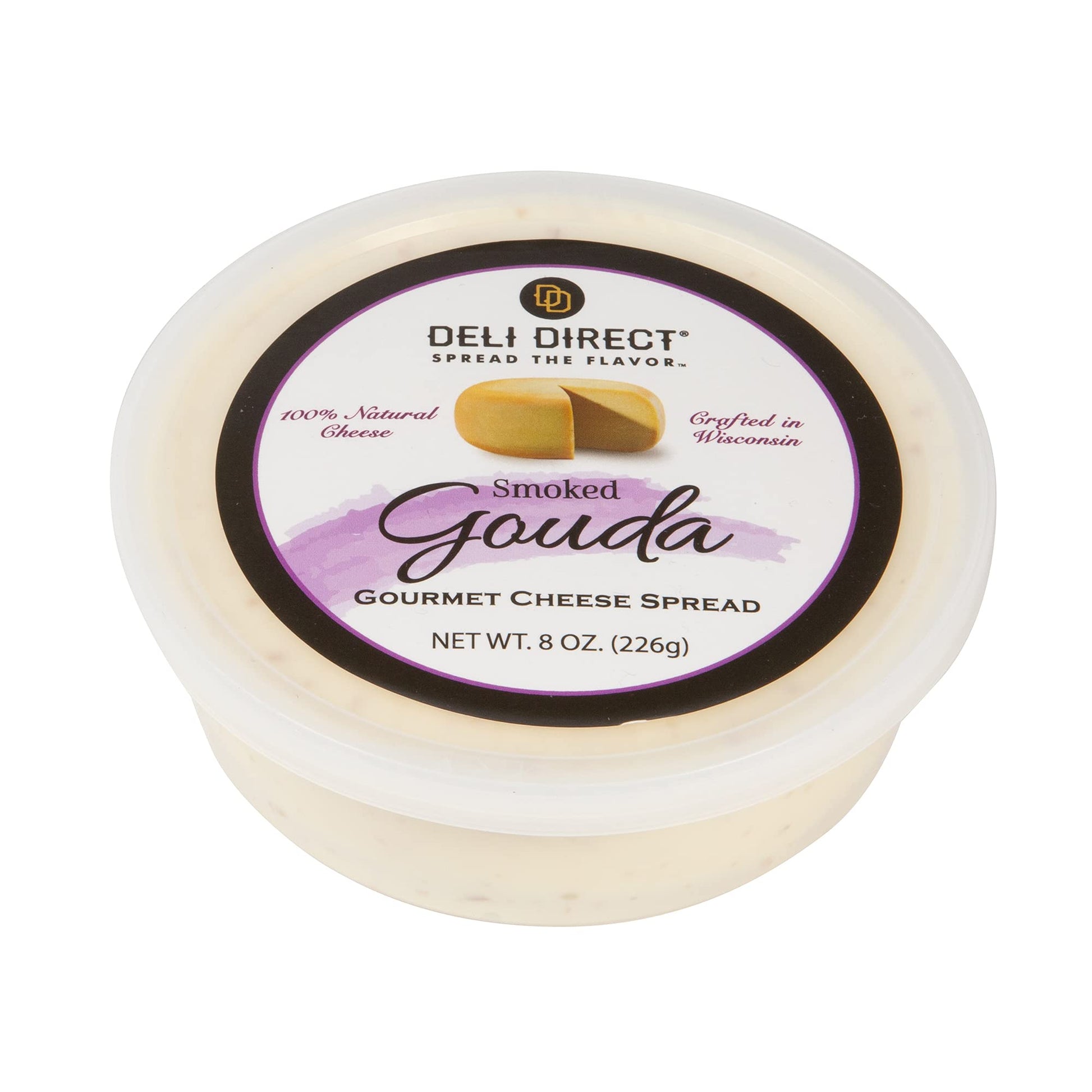 Deli Direct Cheese Spread, Smoked Gouda, Shelf Stable, 8 Ounce, Great for Snack Dips