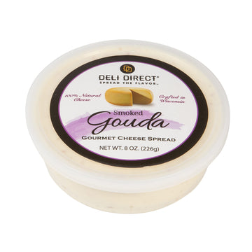 Deli Direct Cheese Spread, Smoked Gouda, Shelf Stable, 8 Ounce, Great for Snack Dips