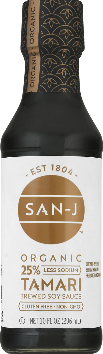 San-J Organic Tamari Soy Sauce, Reduced Sodium, 10 Fl Oz