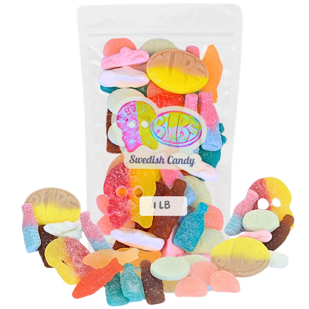 Sweet and Sour Swedish Candy - Fresh Viral Treats Imported from Sweden - Includes Iconic BUBS and the original Swedish Fish - Au