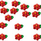 OCREME Royal Icing Sugar Flower Decorations, 1 Inch, Red, Set of 15, for Cake Decorating, Cupcake Toppers, Model OCRIF-39
