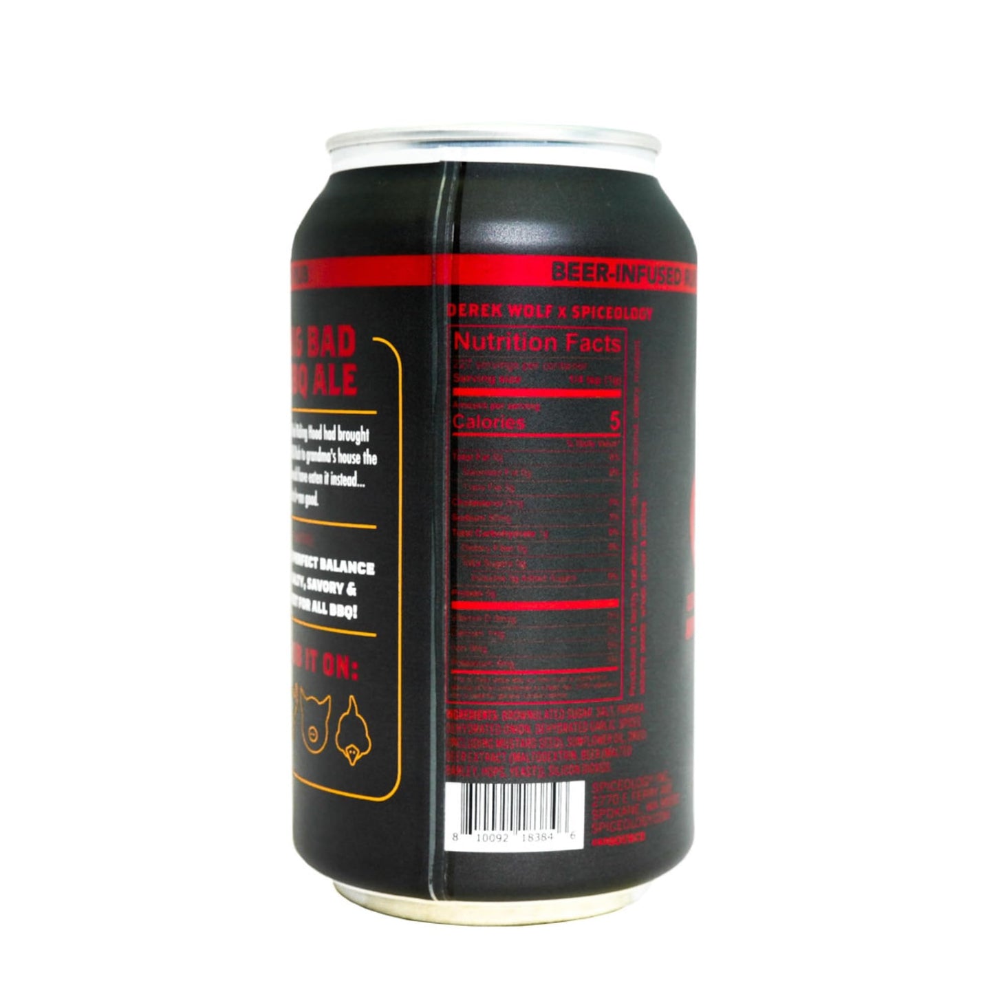 Spiceology malt-inspired-Infused Barbecue Rub - 8 oz Can - Resealable Lid - For Beef, Chicken, Pork, Seafood, Vegetables