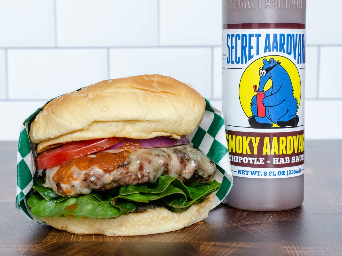 Secret Aardvark Reaper Hot Sauce - Carolina Reaper Hot Sauce, Smoky Chipotle Hot Sauce, Low Carb, Dairy Free, Spicy Bbq Sauce, H
