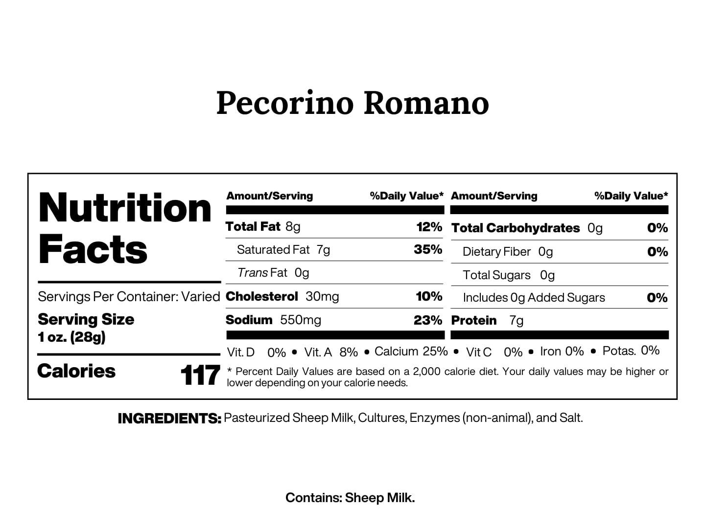 Sanniti Pecorino Romano Cheese - 3 lb Wedge | Authentic Imported Italian Sheeps Milk Cheese, Aged & Boldly Flavorful