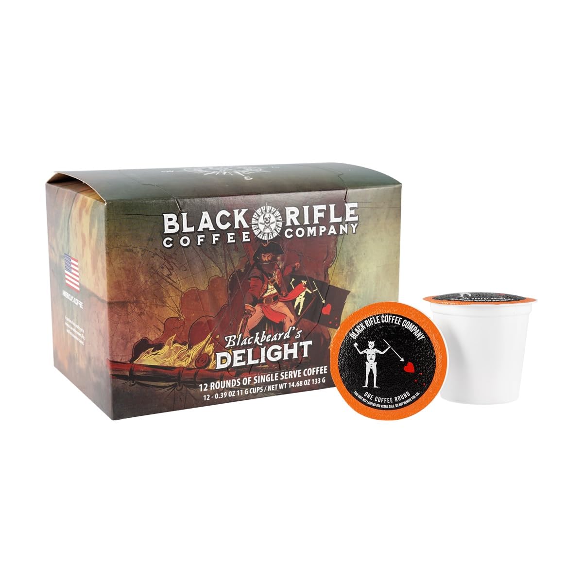 Black Rifle Coffee Company Dark Roast Coffee Pods, 12 Single Serve Pods