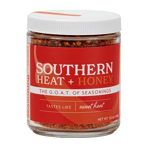 Victoria Taylor's Southern Heat + Honey Seasoning, 5.1 oz Jar - Sweet and Spicy Flavor for Southern Dishes