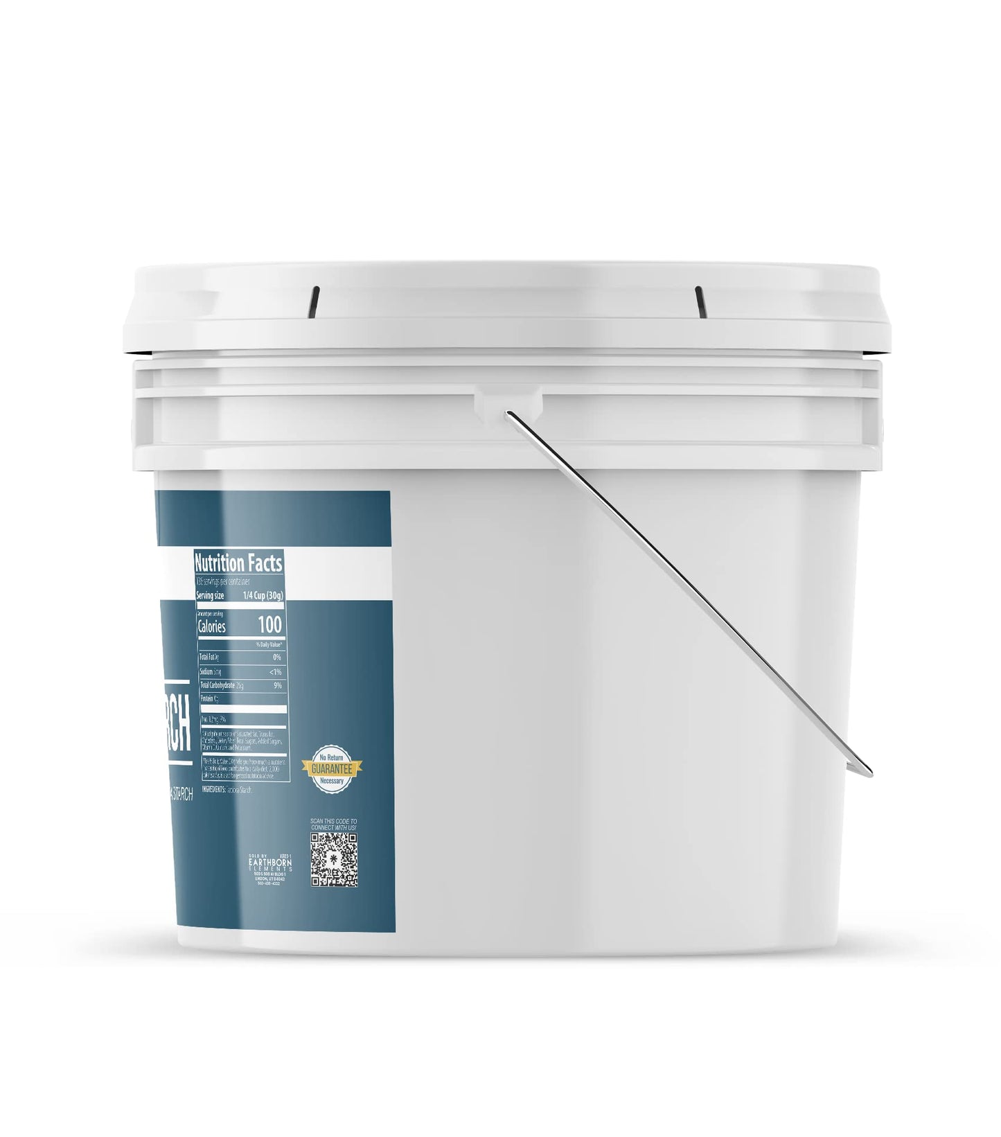 Earthborn Elements Tapioca Starch 2 Gallon Bucket, Tapioca Flour, Resealable Bucket