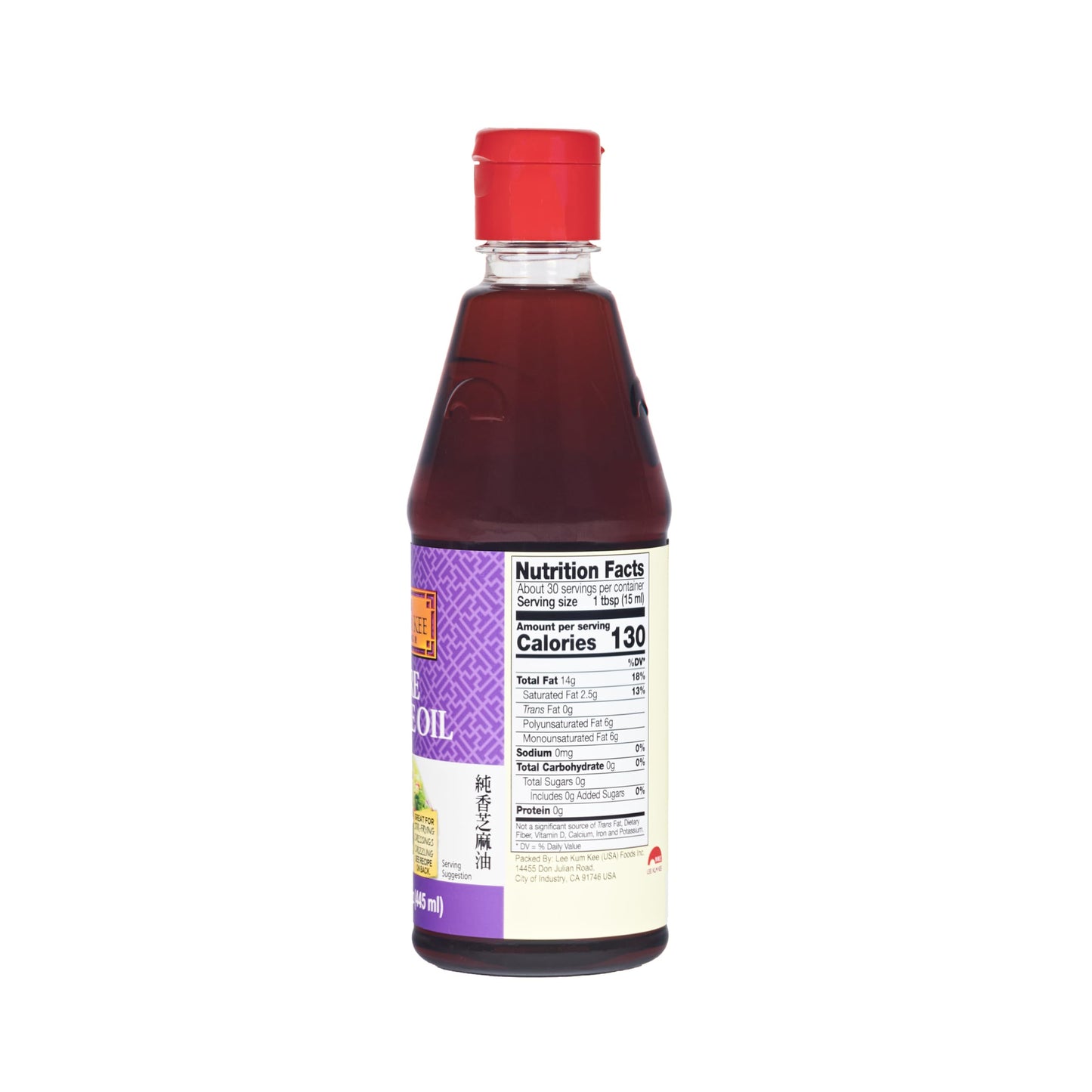 Lee Kum Kee Pure Sesame Oil, Gluten Free, Vegan, Kosher, 15 oz (Pack of 2)