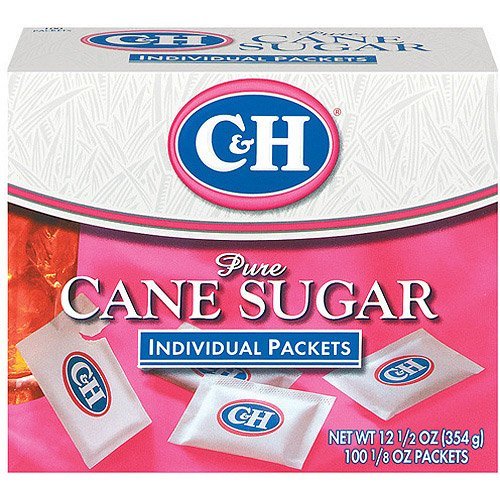 C&H, Cane Sugar, Sugar Packets, 12.5oz Box (Pack of 4)