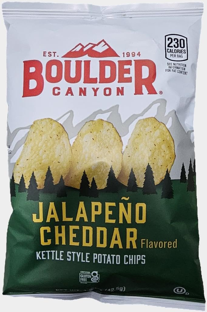 Boulder Canyon | Jalapeno Cheddar | Kettle Style Potato Chips| 1.5 Ounce | Pack Of 12 Bundled By Superdeals With Mystery Bonus G