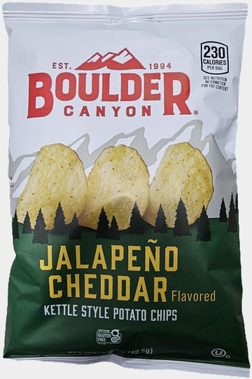 Boulder Canyon | Jalapeno Cheddar | Kettle Style Potato Chips| 1.5 Ounce | Pack Of 12 Bundled By Superdeals With Mystery Bonus G