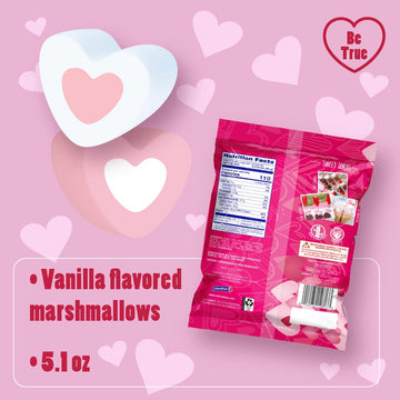 Colombina Heart Marshmallows, The Perfect Valentines Candy Gift For Friends, Family, Lovers, And Co-Workers Alike, 5.1Oz (Pack O