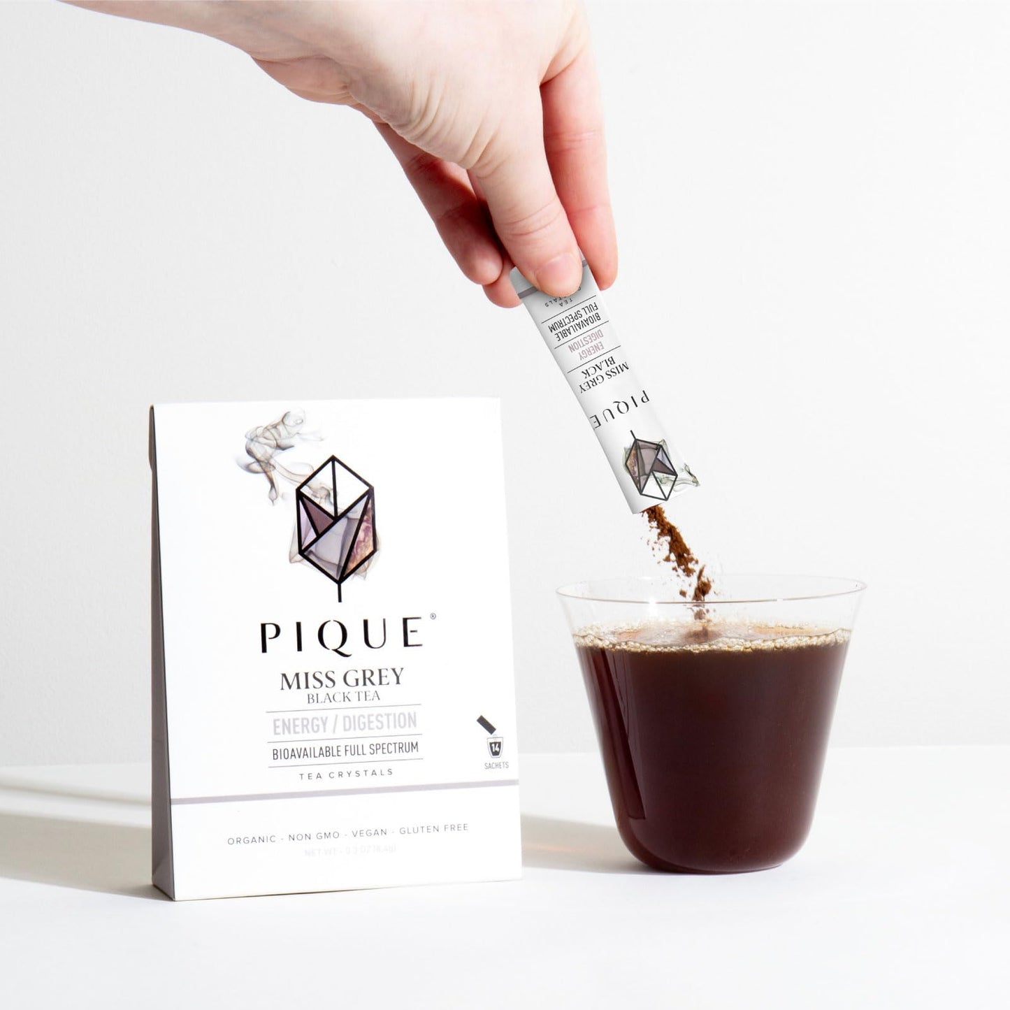 PIQUE Pique Organic Earl Grey Tea Crystals - 14 Count, Caffeinated Black Tea with Bergamot