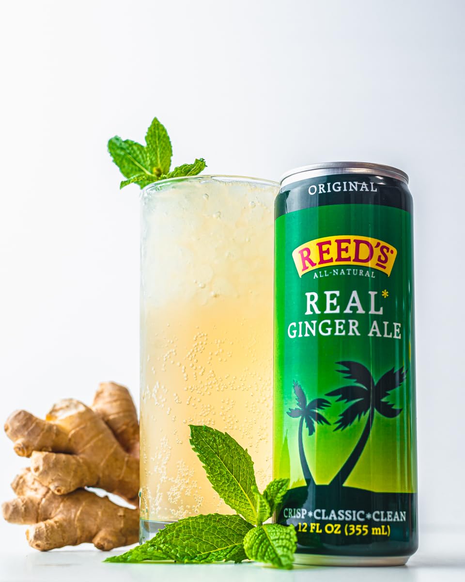Reeds Ginger Ale Soda, Real Ginger Brew, 12 Fl Oz, 4 Pack, Model 8274665000