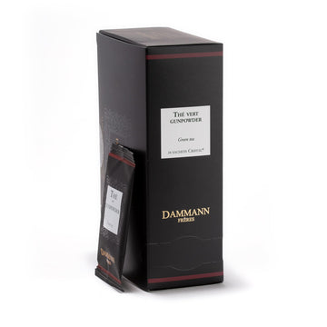 Dammann Freres Satchets  Gunpowder Green Tea Bags  enhanced Gourmet French Tea  Individually Wrapped  24 Count (Single Pack)