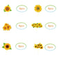 Fenghu 48 Pcs Sunflower Cupcake Toppers For Sunflower Birthday Party Decorations Supplies