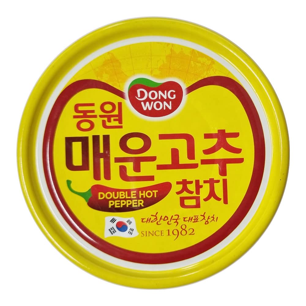 Dongwon Korean Tuna Can With Double Hot Pepper Sauce (Sweet And Spicy) 100G(3.5Oz) X 5Can
