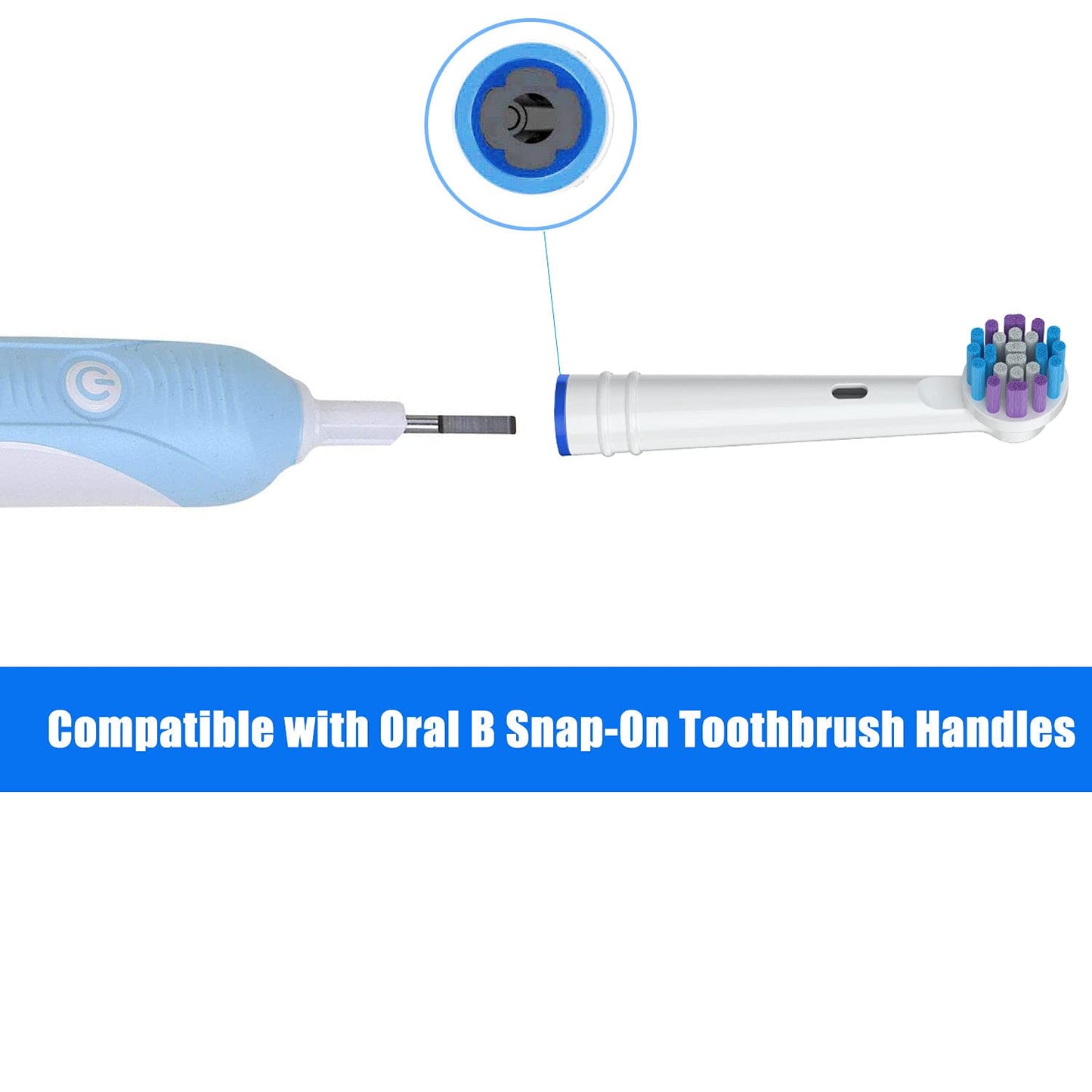 Replacement Toothbrush Heads For Oral-B, 4 Pack Replacement Heads Compatible With Oral B Braun Electric Toothbrush (4 Pack)