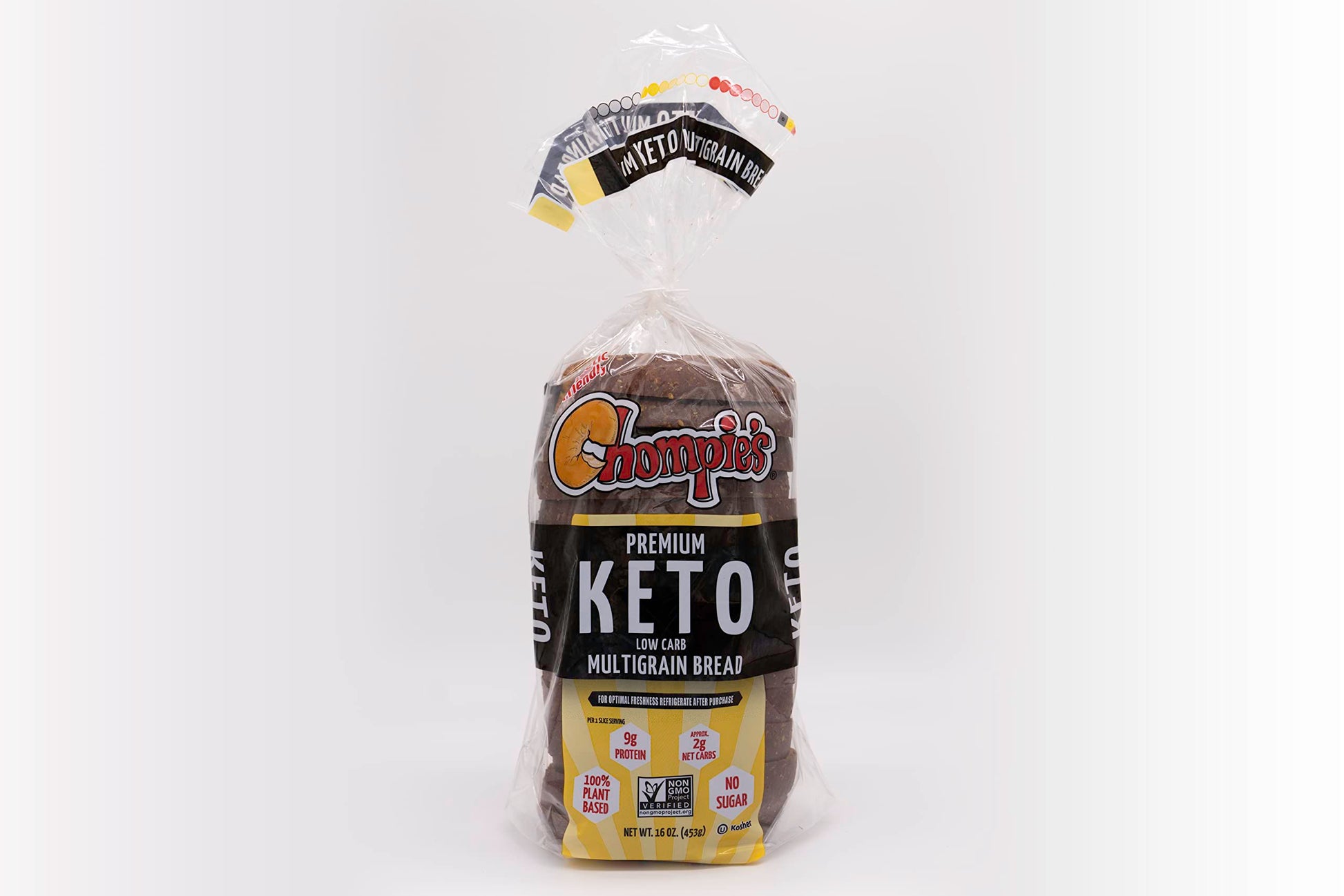 Chompie s Low-Carb Multigrain Bread 2g Net Carbs per slice - 1 lb loaf - (2-Loaf Pack)