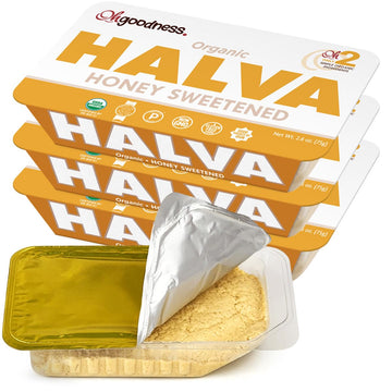 Wellbees Organic Honey Halva - 3 Pack, Honey Sweetened Snack, 2.6 Ounce Each