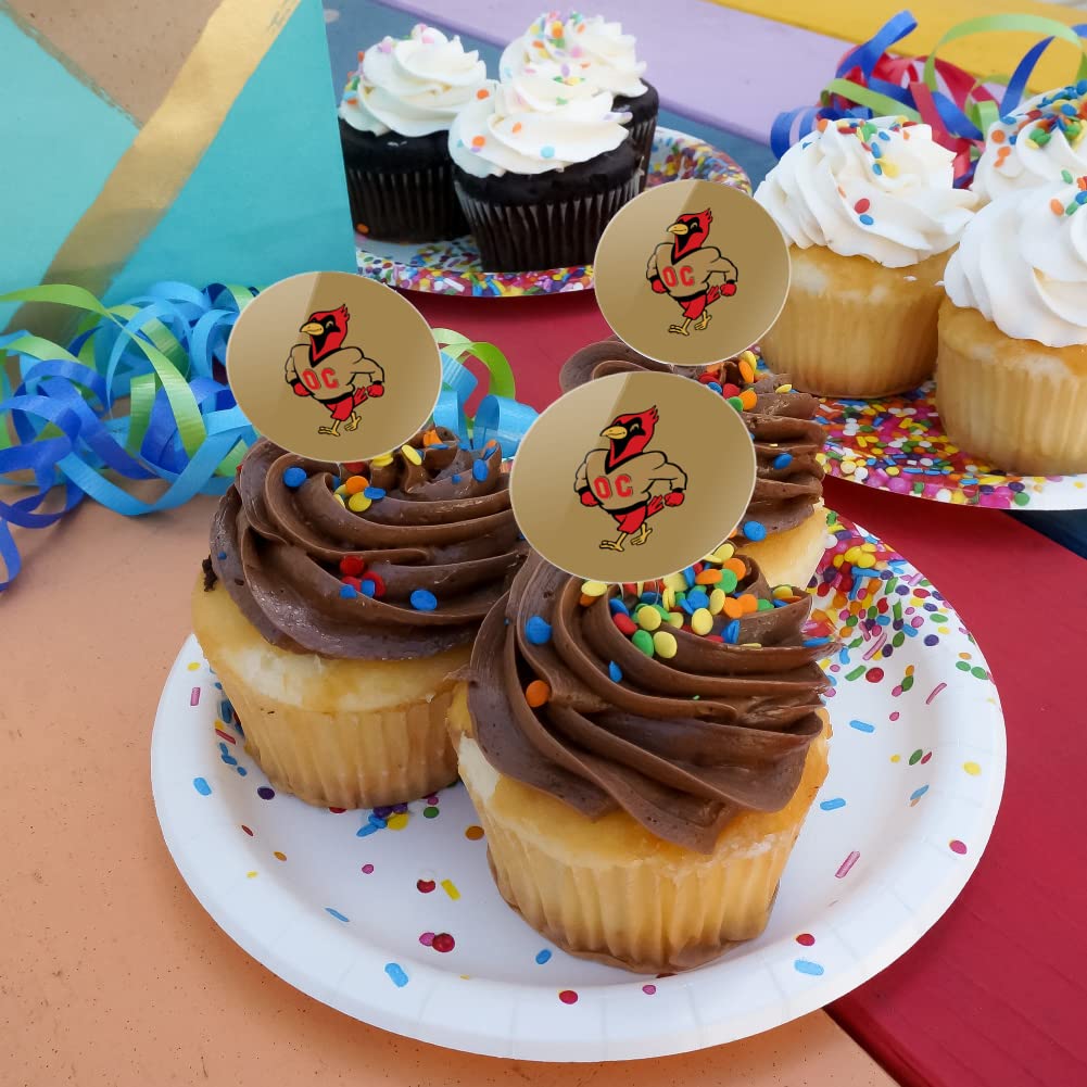 Otterbein University Secondary Logo Cupcake Picks Toppers Decoration Set Of 6