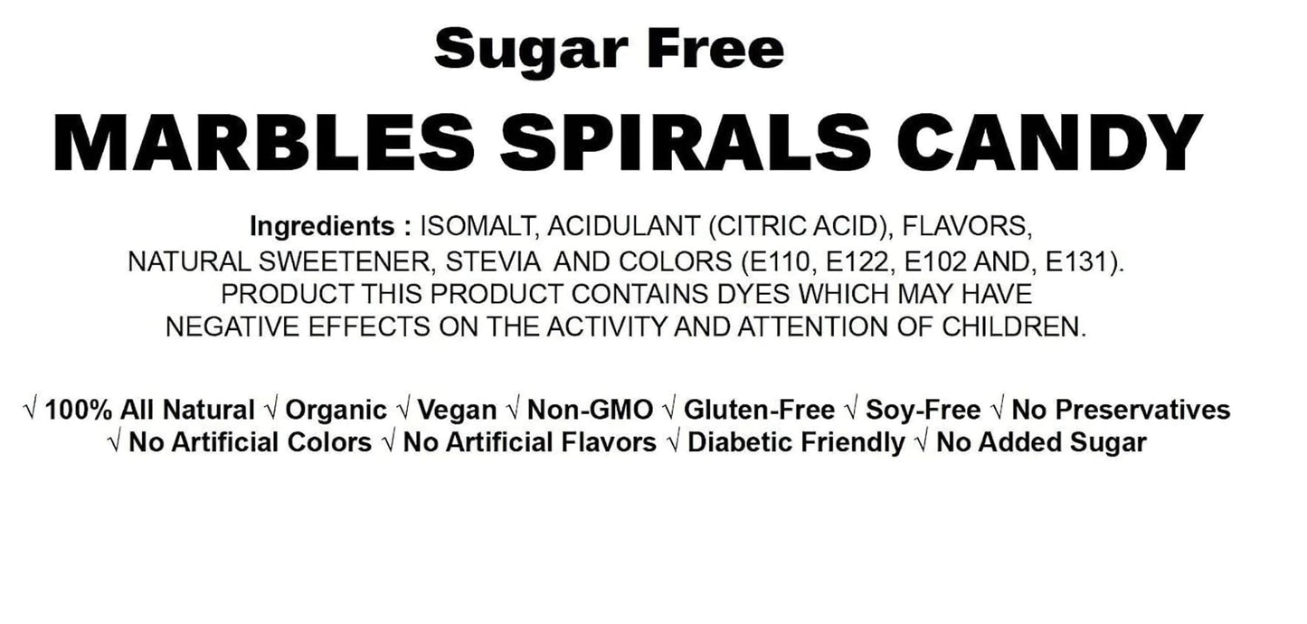 Andy Anand Sugar Free Hard Candy Spirals, 110pc Stevia Sweetened, Zero Sugar, 5 Flavors, 7 Oz, Made in Spain - Healthy Candy Assortment