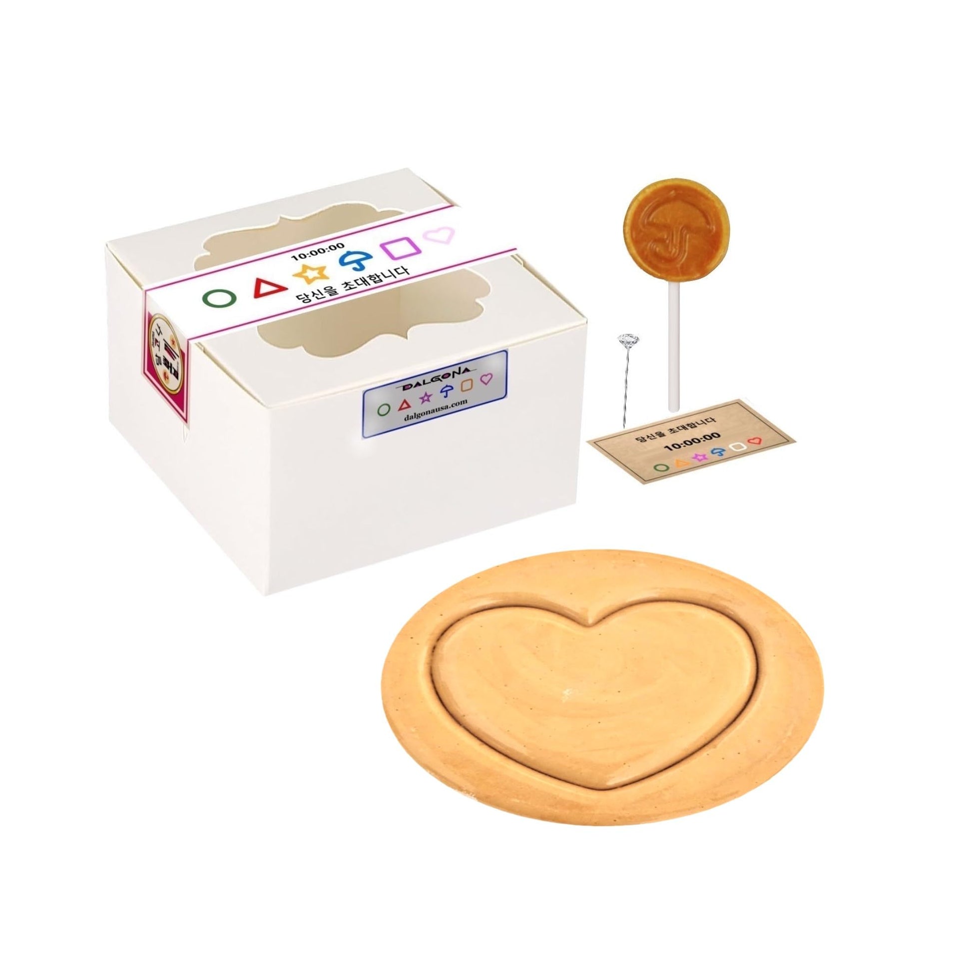 Korean Street Kids' Sugar Cookie - Symbol Clear Challenge [?? BBOBKKI] K-Drama S. Suvivel Game - Heart (1, Heart)